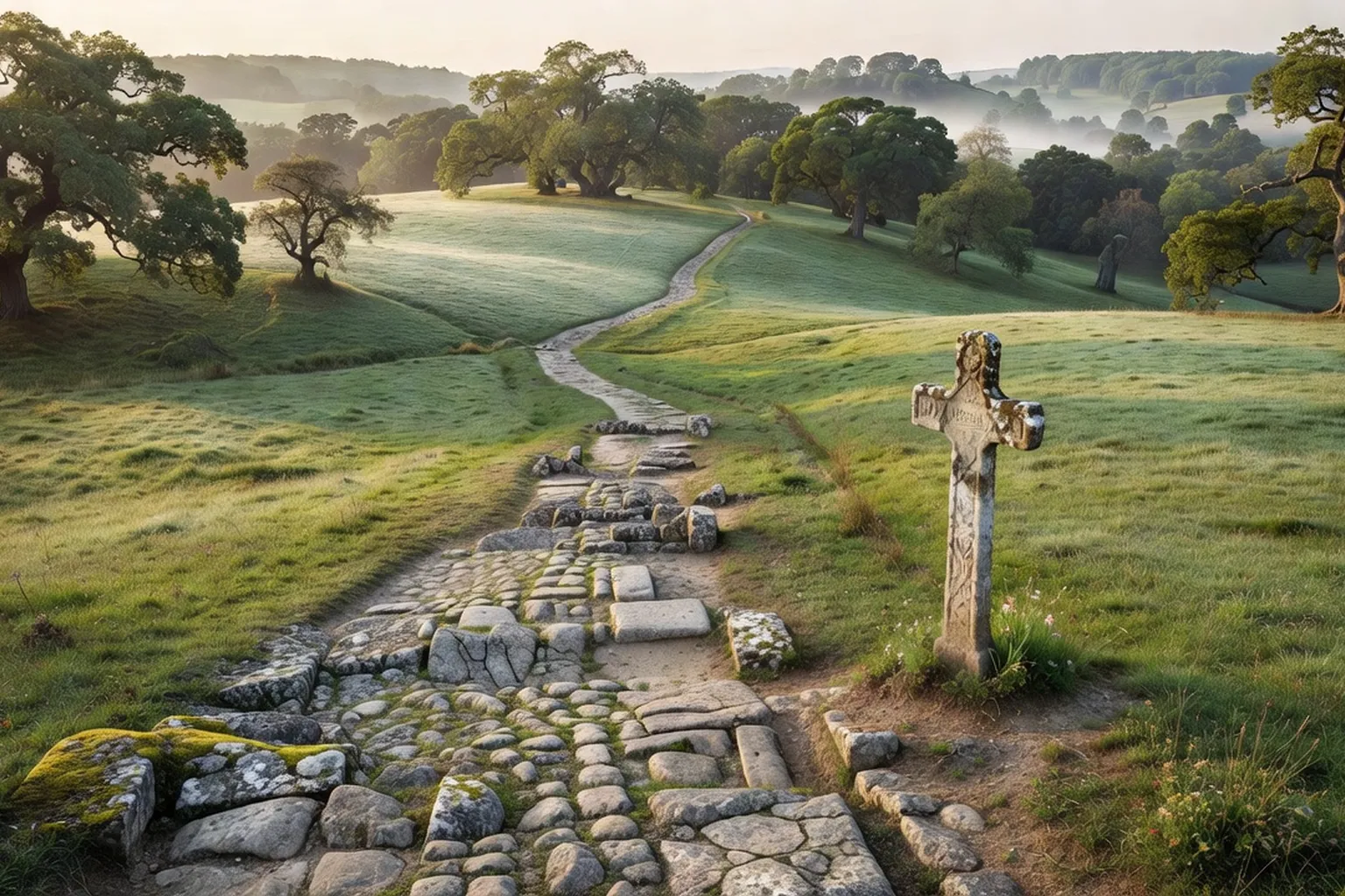 Chemin de pèlerinage traversant le Périgord Noir avec balisage Saint-Jacques-de-Compostelle